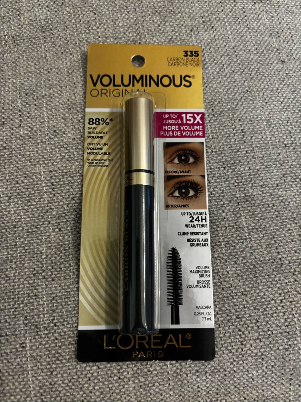 5 items x $25 L'Oreal Voluminous Original Mascara - Carbon Black with Gold Cap